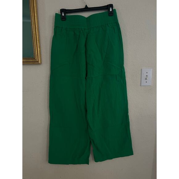 Boden Women’s Size 8 Cheesecloth Wide Leg Cropped Pants Double Cloth - Picture 4 of 6